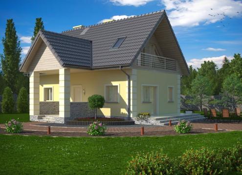 № 1608 Купить Проект дома Олкза. Закажите готовый проект № 1608 в Сургуте, цена 34560 руб.