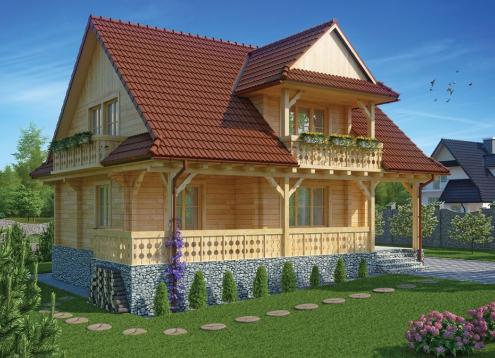 № 1629 Купить Проект дома Эдельвейс. Закажите готовый проект № 1629 в Сургуте, цена 43920 руб.