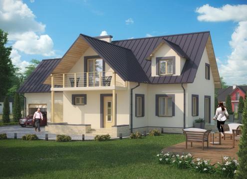 № 1641 Купить Проект дома Картузи 2. Закажите готовый проект № 1641 в Сургуте, цена 59278 руб.