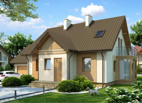 № 1814 Купить Проект дома Крокус. Закажите готовый проект № 1814 в Сургуте, цена 47837 руб.