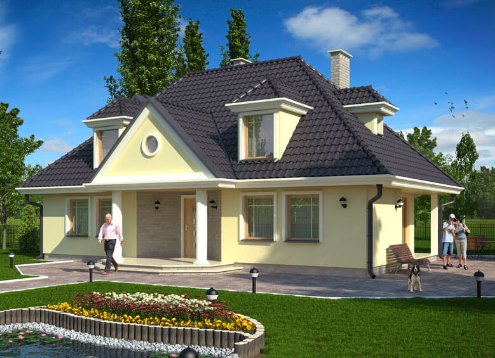 № 1845 Проект дома Липница. Закажите готовый проект № 1845 в Сургуте, цена 54144 руб.